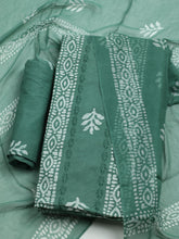 Printed Cotton Blend Unstitched Kurta With Pant & Dupatta