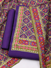Printed Cotton Unstitched Suit With Dupatta