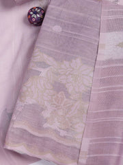 Printed Linen Unstitched Suit Piece With Dupatta