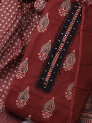 Printed Cotton Blend Unstitched Suit Piece With Dupatta