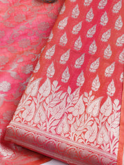 Woven Chanderi Unstitched Suit With Dupatta