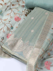 Woven Tissue Unstitched Suit With Dupatta