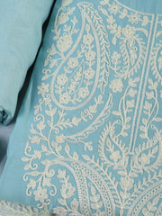 Cotton Blend Unstitched Suit Piece With Dupatta