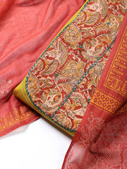 Printed Cotton Blend Unstitched Suit Piece With Dupatta