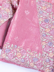 Embroidered Tissue Unstitched Suit With Dupatta