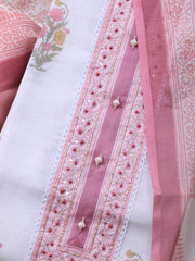 Printed Linen Unstitched Suit With Dupatta