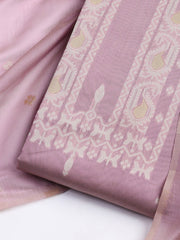 Jamdani Work Chanderi Unstitched Suit Piece With Dupatta