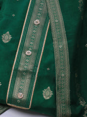 Embroidery Chanderi Unstitched Suit With Dupatta