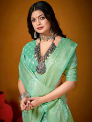 Zari Jaal Woven Art Silk Saree