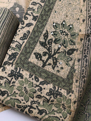 Printed Cotton Blend Unstitched Suit With Dupatta