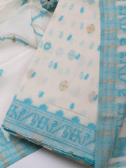 Jamdani Chanderi Unstitched Suit Piece With Dupatta