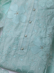 Embroidered Chanderi Unstitched Suit With Dupatta