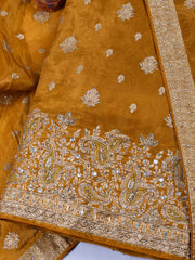 Embroidered Tissue Unstitched Suit With Dupatta