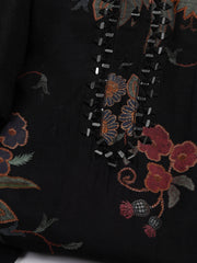 Patch Neck Muslin Unstitched Suit Piece With Dupatta