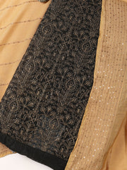 Embroidery Chanderi Unstitched Suit With Dupatta