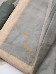 Jamdhani Chanderi Unstitched Suit Piece With Dupatta