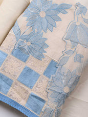 Embroidered Chanderi Unstitched Suit Piece With Dupatta