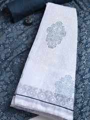 Printed Cotton Blend Unstitched Suit With Dupatta