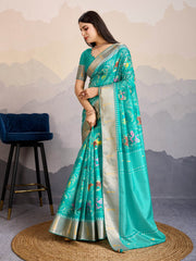 Zari Jaal Woven Art Silk Saree