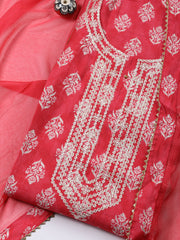 Neck Embroidery Cotton Unstitched Suit Dupatta