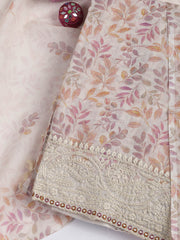 Printed Cotton Blend Unstitched Suit Piece With Dupatta