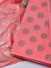 Woven Chanderi Unstitched Suit With Dupatta