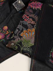 Neck Embroidered Cotton Blend Unstitched Suit Piece With Dupatta