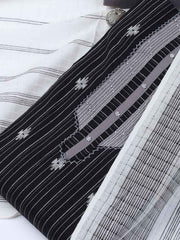 Thread Embroidery Cotton Blend Unstitched Suit With Dupatta