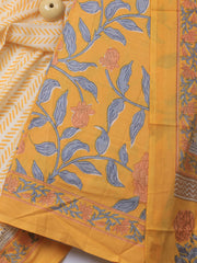 Printed Cotton Blend Unstitched Suit Piece With Dupatta
