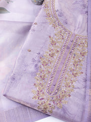 Neck Embroidery Tissue Unstitched Suit With Dupatta