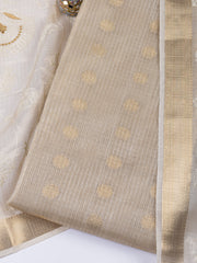 Plain Tissue Unstitched Suit Piece With Dupatta