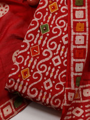 Printed Cotton Blend Unstitched Suit With Dupatta