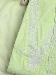 Neck Embroidery Cotton Unstitched Suit With Dupatta