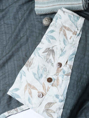 Printed Cotton Blend Unstitched Suit With Dupatta