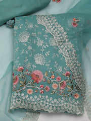 All Over Embroidered Chiffon Unstitched Suit With Dupatta