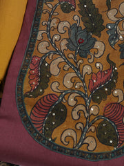 Patch Neck Cotton Blend Unstitched Suit With Dupatta