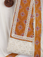 Printed Cotton Blend Unstitched Suit Piece With Dupatta
