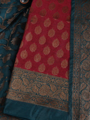 Banarasi Chanderi Unstitched Suit With Dupatta