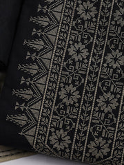 Embroidered Cotton Blend Unstitched Suit Piece With Dupatta