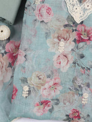 Printed Linen Unstitched Suit Piece With Dupatta