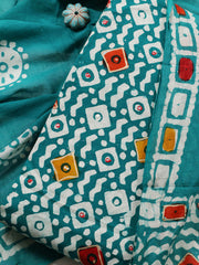 Printed Cotton Blend Unstitched Suit With Dupatta