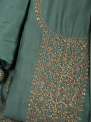 Embroidered Chanderi Unstitched Suit Piece With Dupatta