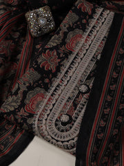 Neck Embroidered Cotton Blend Unstitched Suit Piece With Dupatta