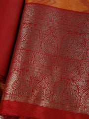 Woven Chanderi Unstitched Suit With Dupatta