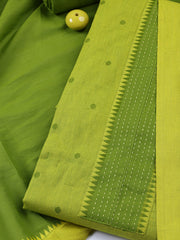 Plain Cotton Blend Unstitched Suit Piece With Dupatta