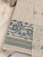 Embroidered Cotton Blend Unstitched Suit Piece With Dupatta