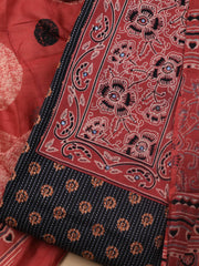 Printed Cotton Blend Unstitched Suit With Dupatta