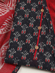 Printed Cotton Blend Unstitched Suit With Dupatta