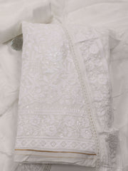 All Over Embroidered Georgette Unstitched Suit With Dupatta