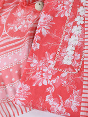 Printed Cotton Blend Unstitched Suit With Dupatta